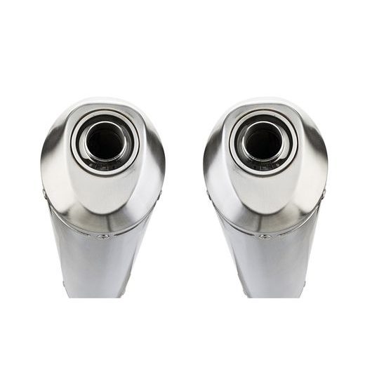 DVOJITÁ KONCOVKA VÝFUKU SLIP - ON GPR SATINOX D.15.1.SAT BRUSHED STAINLESS STEEL INCLUDING REMOVABLE DB KILLERS AND LINK PIPES