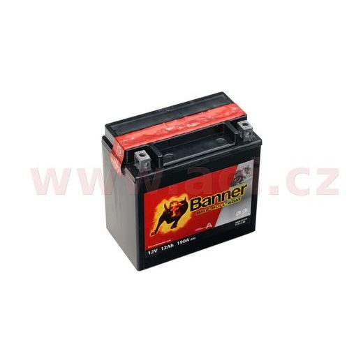 BATÉRIA 12 V, YTX14-BS, 12AH, 190A, BANNER BIKE BULL AGM 150X87X147