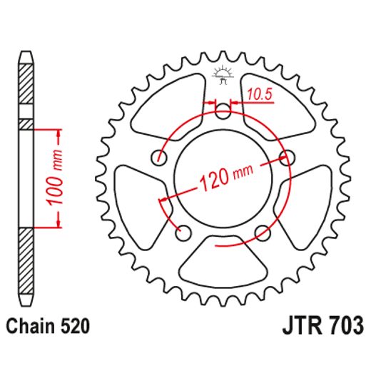 REŤAZOVÁ ROZETA JT JTR 703-43 43T, 520