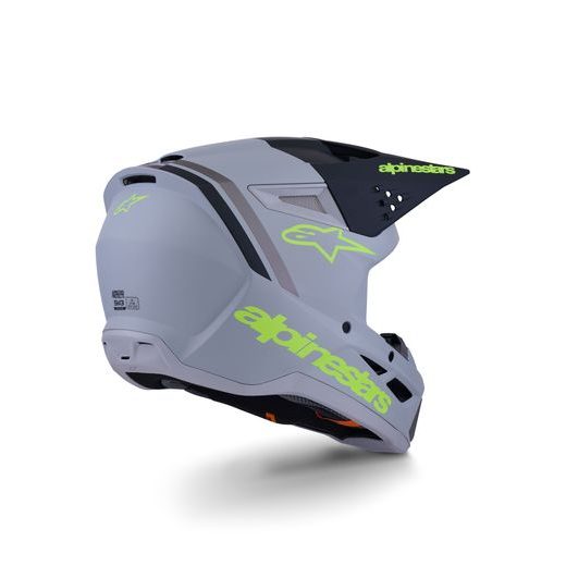 PRILBA S-M3 RADIUM, ALPINESTARS (ŠEDÁ MAT/ŽLUTÁ FLUO/ČERNÁ) 2026