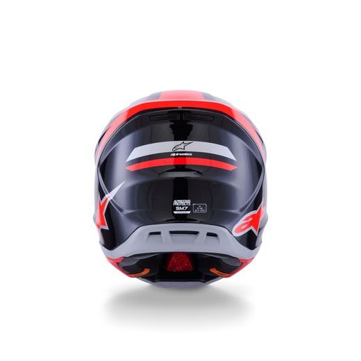 PRILBA SM7 RISE, ALPINESTARS (ČERNÁ/STŘÍBRNÁ/ČERVENÁ FLUO) 2026