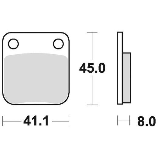 BRZDOVÉ DOŠTIČKY, BRAKING (SEMI-METALICKÁ ZMES SM1) 2 KS V BALENÍ