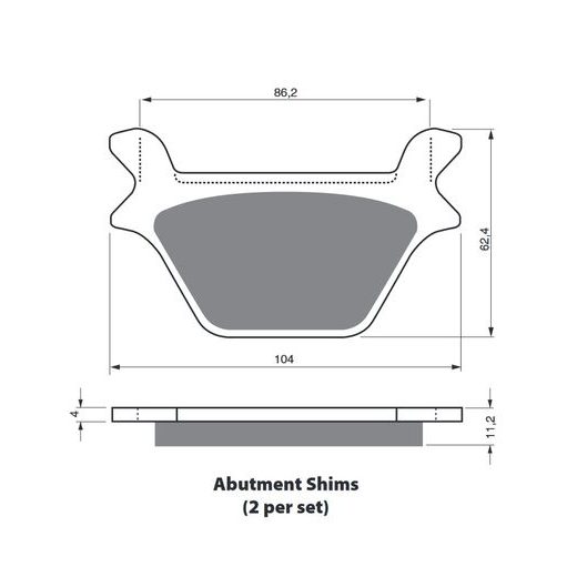 BRZDOVÉ OBLOŽENIE GOLDFREN 056 S33 STREET ZADNÁ