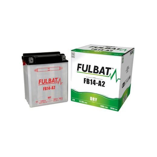 BATÉRIA 12 V, YB14-A2, 14AH, 165A, KONVENČNÉ 134X89X166, FULBAT (VR. BALENIE ELEKTROLYTU)