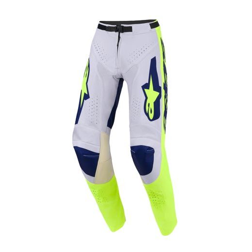ALPINESTARS RACER AIR RIWAY – MOTOKROSOVÉ NOHAVICE NA MX A ENDURO (SVETLE SIVÁ/ŽLTÁ FLUO/MODRÁ) 2026