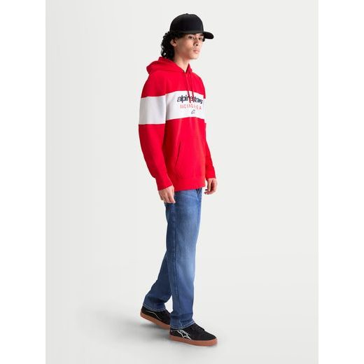 ALPINESTARS CUBIC HOODIE – VOĽNOČASOVÁ MOTO MIKINA (ČERVENÁ/SIVÁ)