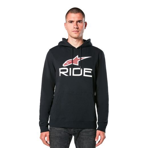 ALPINESTARS RIDE 4.0 – VOĽNOČASOVÁ MOTO MIKINA (ČIERNA/BIELA/ČERVENÁ)