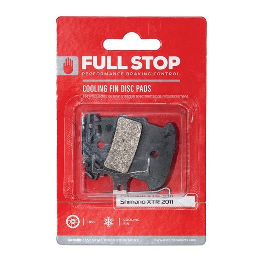 BRZDOVÉ DOŠTIČKY PRE SYSTÉMY SHIMANO/FSA/CLARKS, FULL STOP (SEMI-METALICKÁ ZMES, S ŽEBROVANOU ZÁKLADNOU) SADA 2 KS