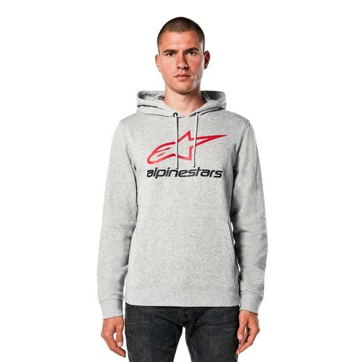 ALPINESTARS ALWAYS 2.0 – VOĽNOČASOVÁ MOTO MIKINA (SIVÁ/ČERVENÁ/ČIERNA)