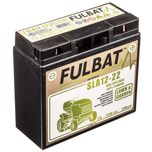 BATÉRIE FULBAT SLA 12V, SLA12-22, 22AH, PRAVÁ, 182X77X168
