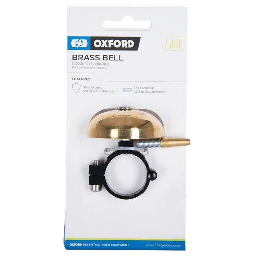 ZVONEK NA KOLESO CLASSIC PING BRASS BELL, OXFORD (ZLATÝ PLÁŠŤ)