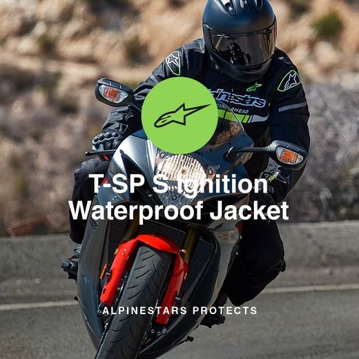 BUNDA T-SP S IGNITION WATERPROOF 2022, ALPINESTARS (ČERNÁ/BÍLÁ/ČERVENÁ FLUO)
