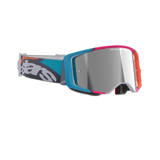 ALPINESTARS SUPERTECH STREAM – MOTOKROSOVÉ OKULIARE NA MX A ENDURO (SIVÁ/MULTICOLOR, ZRKADLOVÉ STRIEBORNÉ PLEXI) 2025
