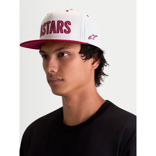 ALPINESTARS STADIUM SNAPBACK – VOĽNOČASOVÁ ŠILTOVKA (BIELA OFF WHITE/ČERVENÁ)