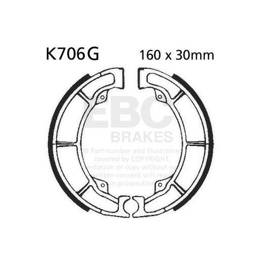 BRZDOVÉ ČEĽUSTE -SADA EBC K706G DRÁŽKOVANÝ