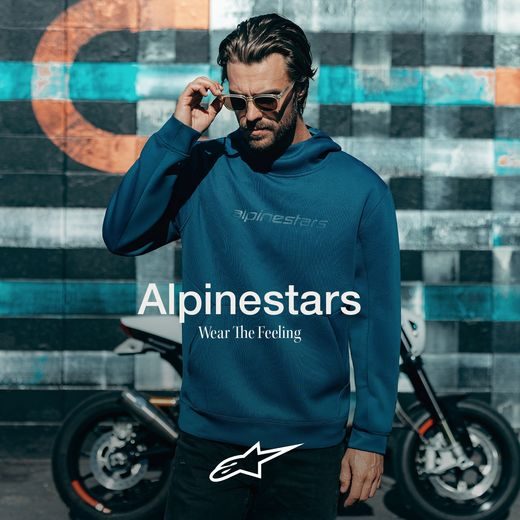 ALPINESTARS DATRIX HOODIE – VOĽNOČASOVÁ MOTO MIKINA (MODRÁ)
