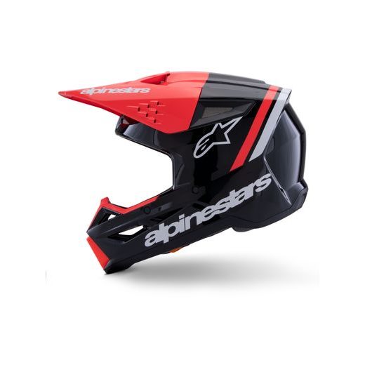 PRILBA S-M3 RADIUM, ALPINESTARS (ČERNÁ/ČERVENÁ FLUO/BÍLÁ) 2026