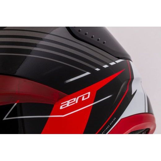 PRILBA AERO DROME, CASSIDA (ČIERNA PERLEŤ/ČERVENÁ/BÍLÁ/ŠEDÁ) 2023