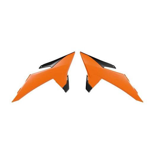 SPOJLERY CHLADIČA KTM, RTECH (ORANŽOVÁ, ČIERNA)