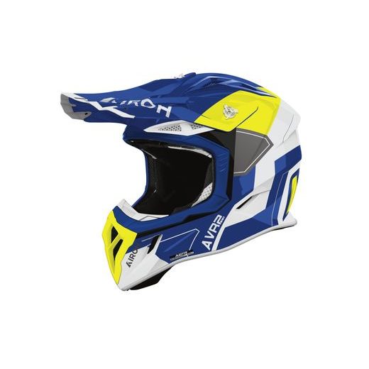 PRILBA AVIATOR ACE 2 SHIELD, AIROH (MODRO-ŽLTÁ LESKLÁ) 2026