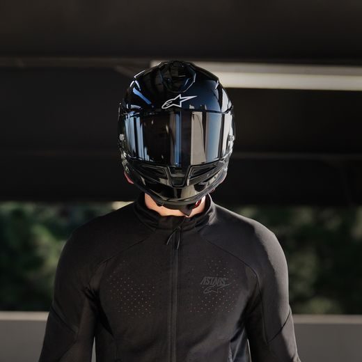 PŘILBA S-R7 SOLID, ALPINESTARS (ČERNÁ) 2026