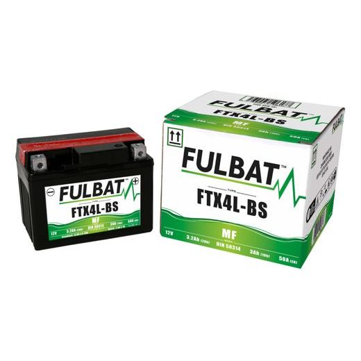 BATÉRIA 12 V, YTX4L-BS, 3AH, 50A, BEZÚDRŽBOVÁ MF AGM 114X71X86, FULBAT (VR. BALENIE ELEKTROLYTU)