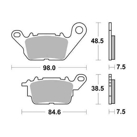 BRZDOVÉ DOŠTIČKY, BRAKING (SEMI-METALICKÁ ZMES SM1) 2 KS V BALENIE