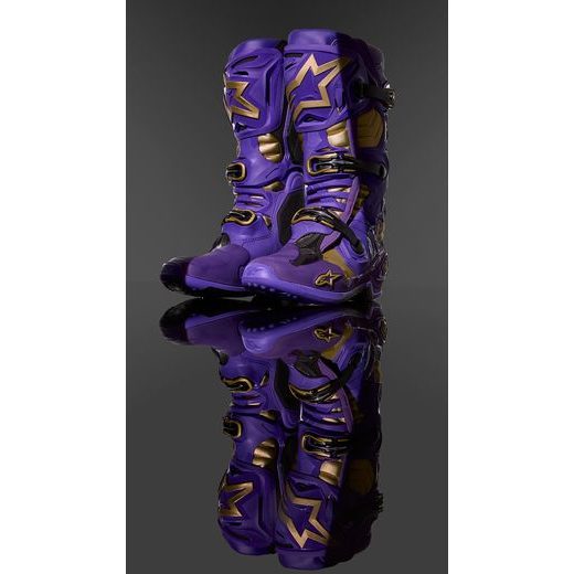 TOPÁNKY TECH 10 LIMITOVANÁ EDÍCIA CHAMP, ALPINESTARS (FIALOVÁ/ZLATÁ) 2024