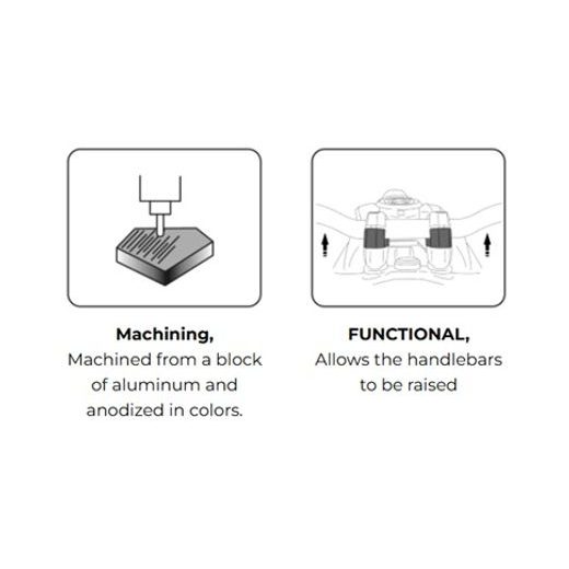 ZVÝŠENIE RIADIDIEL PUIG 22530P STRIEBORNÁ VÝŠKA 30 MM, D 29 MM