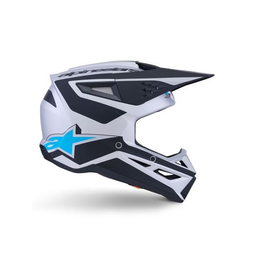 PRILBA S-M3 HEAT, ALPINESTARS (STŘÍBRNÁ/MODRÁ/ČERNÁ MATNÁ) 2026
