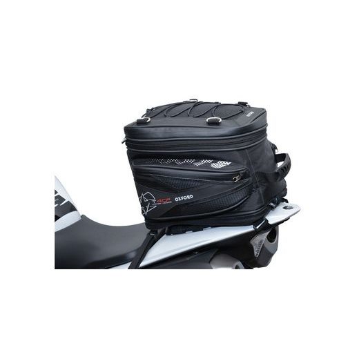 BRAŠNA NA SEDLO SPOLUJAZDCA T40R TAILPACK, OXFORD (ČIERNA, OBJEM 40 L)