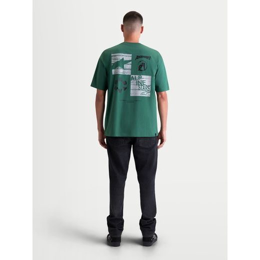 ALPINESTARS CHECKBACK OVERSIZED CSF – VOĽNOČASOVÉ MOTO TRIČKO (ZELENÁ)