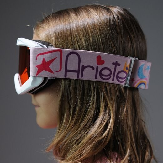 OKULIARE ARIETE SNOWY - KIDS 14930-BOU WHITE, ORANGE LENS PINK STRAP