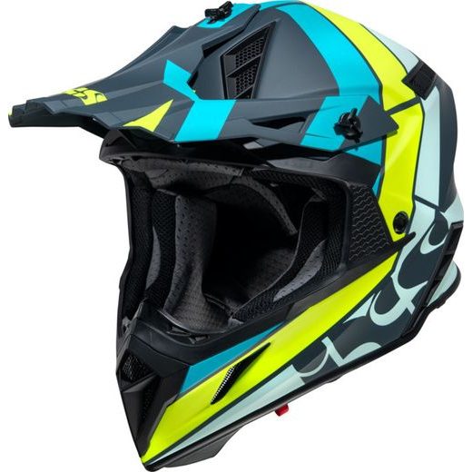 HELMET COVER IXS IXS 189 X12807 BLUE MATT-YELLOW