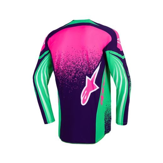 ALPINESTARS TECHSTAR NOMUR – MOTOKROSOVÝ DRES NA MX A ENDURO (TMAVO FIALOVÁ/ZELENÁ/RUŽOVÁ FLUO) 2026