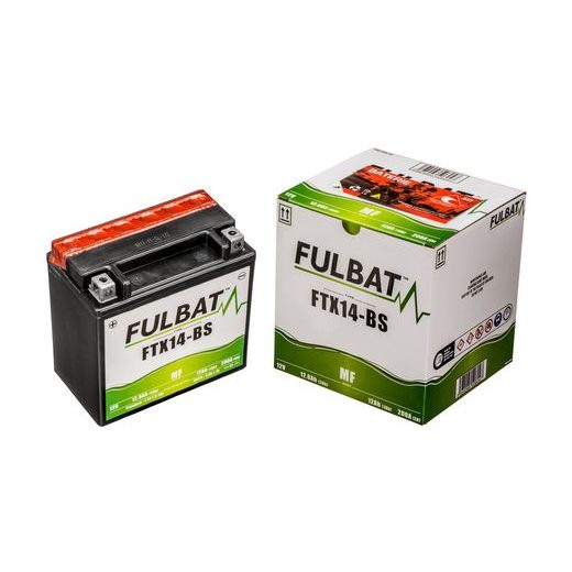 BATÉRIA 12 V, YTX14-BS, 12AH, 200A, BEZÚDRŽBOVÁ MF AGM 150X87X145 FULBAT (VR. BALENIE ELEKTROLYTU)