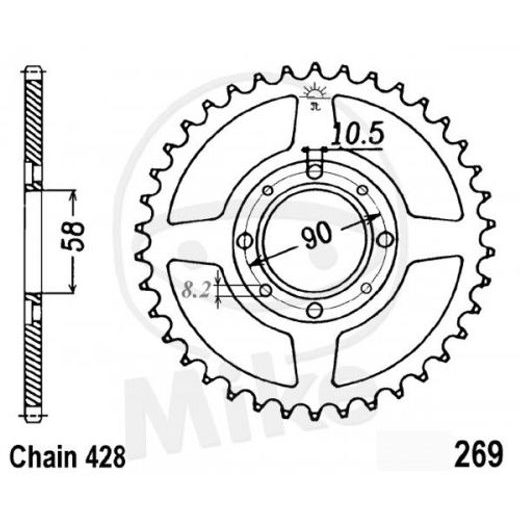REŤAZOVÁ ROZETA JT JTR 271-50 50 ZUBOV,428