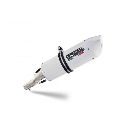 SLIP-ON EXHAUST GPR ALBUS CERAMIC KTM.CAT.43.1.ALB WHITE GLOSSY INCLUDING REMOVABLE DB KILLER, LINK PIPE AND CATALYST