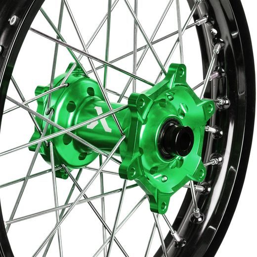 KOMPLETNÉ KOLESO V1 X-GRIP – 21" X 1,6", ČIERNA/ZELENÁ – GASGAS EC 250 (2021 - 2022) A ĎALŠIE MODELY