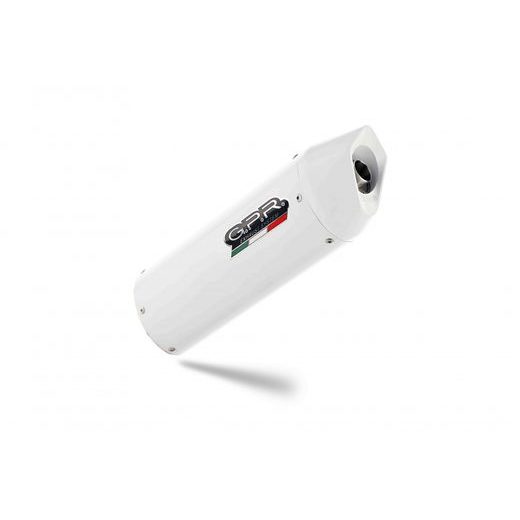 SLIP-ON EXHAUST GPR ALBUS CERAMIC KTM.CAT.43.1.ALB WHITE GLOSSY INCLUDING REMOVABLE DB KILLER, LINK PIPE AND CATALYST