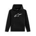 ALPINESTARS AGELESS HOODIE 3 – VOĽNOČASOVÁ MOTO MIKINA (ČIERNA/BIELA)