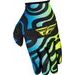 RUKAVICE LITE, FLY RACING - USA (ČERNÁ/MODRÁ/HI-VIS)