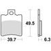 BRZDOVÉ DOŠTIČKY, BRAKING (SEMI-METALICKÁ ZMES SM1) 2 KS V BALENÍ