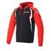 MIKINA NA ZIP S KAPUCŇOU HONDA 2021, ALPINESTARS (ČERVENÁ/ČERNÁ)