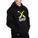 X-GRIP MIKINA S KAPUCŇOU – ČIERNA