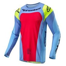 DRES TECHSTAR OCURI, ALPINESTARS (SVETLE MODRÁ/ŽLUTÁ FLUO/ČERVENÁ) 2024