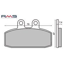 BRZDOVÉ OBLOŽENIE RMS 225100060 ORGANICKÉ