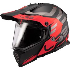 LS2 MX436 PIONEER EVO ADVENTURER MATT BLACK RED