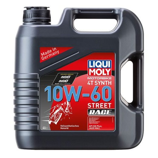 LIQUI MOLY MOTORBIKE 4T SYNTH 10W60 RACE, PLNĚ SYNTETICKÝ MOTOROVÝ OLEJ 4 L