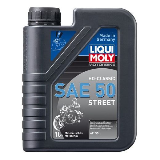 LIQUI MOLY MOTORBIKE HD-CLASSIC SAE 50 STREET, MINERÁLNÍ MOTOROVÝ OLEJ 1 L